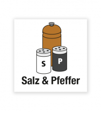 Demenzbeschilderung - Gegenstandsbeschriftung Salz & Pfeffer - MA-BG-01-8