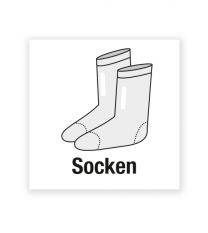 Demenzbeschilderung - Gegenstandsbeschriftung Socken - MA-BG-02-2