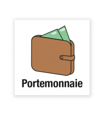 Demenzbeschilderung - Gegenstandsbeschriftung Portemonnaie - MA-BG-03-10