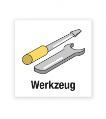 Demenzbeschilderung - Gegenstandsbeschriftung Werkzeug - MA-BG-03-7