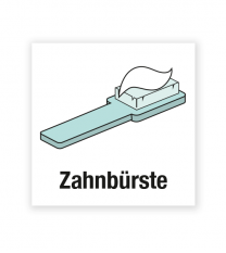 Demenzbeschilderung - Gegenstandsbeschriftung Zahnbürste - MA-BG-04-2