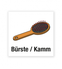 Demenzbeschilderung - Gegenstandsbeschriftung Bürste - MA-BG-04-3