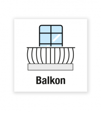 Demenzbeschilderung - Raumbeschriftung Balkon - MA-BR-07