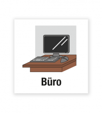 Demenzbeschilderung - Raumbeschriftung Büro - MA-BR-10