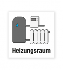 Demenzbeschilderung - Raumbeschriftung Heizungsraum - MA-BR-12