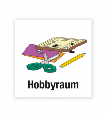 Demenzbeschilderung - Raumbeschriftung Hobbyraum - MA-BR-14