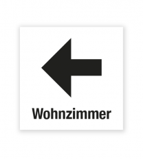 Demenzbeschilderung - Wegweiser Wohnzimmer links - MA-RP-01-1