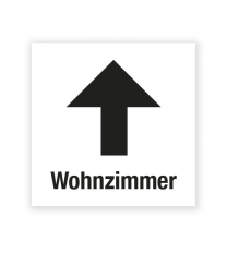 Demenzbeschilderung - Wegweiser Wohnzimmer oben - MA-RP-01-2