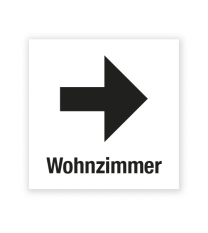 Demenzbeschilderung - Wegweiser Wohnzimmer rechts - MA-RP-01-3