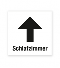Demenzbeschilderung - Wegweiser Schlafzimmer oben - MA-RP-02-2
