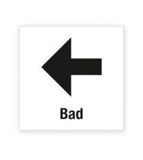 Demenzbeschilderung - Wegweiser Bad links - MA-RP-04-1