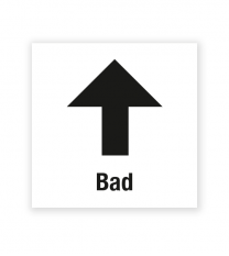 Demenzbeschilderung - Wegweiser Bad oben - MA-RP-04-2