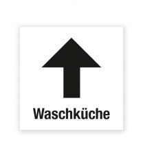 Demenzbeschilderung - Wegweiser Waschküche oben - MA-RP-05-2