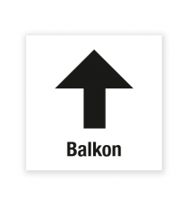 Demenzbeschilderung - Wegweiser Balkon oben - MA-RP-07-2
