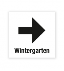 Demenzbeschilderung - Wegweiser Wintergarten rechts - MA-RP-08-3