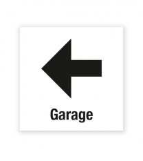 Demenzbeschilderung - Wegweiser Garage links - MA-RP-09-1
