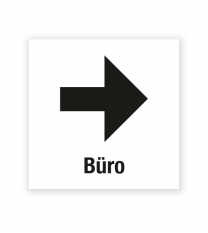 Demenzbeschilderung - Wegweiser Büro rechts - MA-RP-10-3