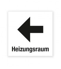 Demenzbeschilderung - Wegweiser Heizungsraum links - MA-RP-11-1