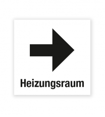 Demenzbeschilderung - Wegweiser Heizungsraum rechts - MA-RP-11-3