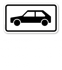 Zusatzschild Nur Personenkraftwagen – Verkehrsschild VZ 1048-10