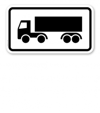 Zusatzschild Nur Sattelkraftfahrzeuge – Verkehrsschild VZ 1048-14