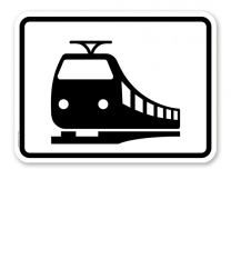Zusatzschild Nur Schienenbahnen - Verkehrsschild VZ 1048-18