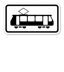 Zusatzschild Nur Straßenbahnen – Verkehrsschild VZ 1048-19
