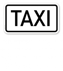 Zusatzschild Taxi – Verkehrsschild VZ 1050-30