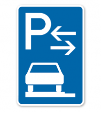 Parkplatzschild Parken ganz auf Gehwegen - Mitte - VZ 315-63