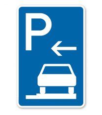 Parkplatzschild Parken ganz auf Gehwegen - Anfang - VZ 315-66