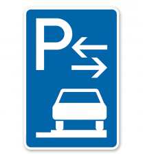 Parkplatzschild Parken ganz auf Gehwegen - Mitte - VZ 315-68