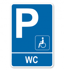 Parkplatzschild Behinderte - WC – P
