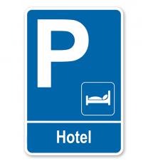 Parkplatzschild - Hotel – P