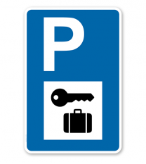 Parkplatzschild - Gepäckschließfach - mit Symbol – P