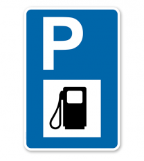 Parkplatzschild - Tankstelle - mit Zeichen VZ 365-52 – P