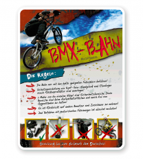 Schild BMX-Bahn 4P - PB