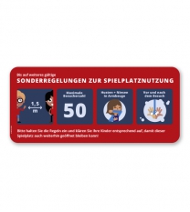 Hinweisschild „Sonderregelungen zur Spielplatznutzung“ - SCH-KSP-02