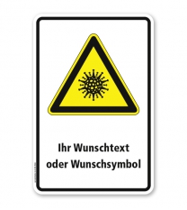 Hinweisschild Virus - SCH-WH-04