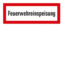 Brandschutzschild Feuerwehreinspeisung nach DIN 4066