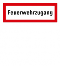 Brandschutzschild Feuerwehrzugang nach DIN 4066