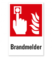 Brandschutzzeichen Brandmelder nach DIN EN ISO 7010 - F 005 - Kombi