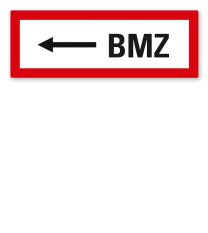 Brandschutzschild BMZ - linksweisend nach DIN 4066