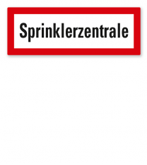 Brandschutzschild Sprinklerzentrale nach DIN 4066