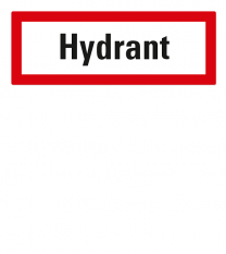 Brandschutzschild Hydrant nach DIN 4066