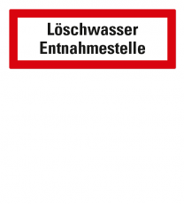 Brandschutzschild Löschwasser Entnahmestelle nach DIN 4066