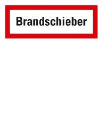 Brandschutzschild Brandschieber nach DIN 4066