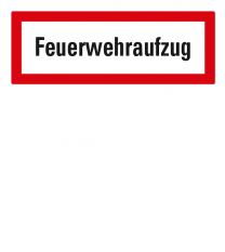 Brandschutzschild Feuerwehraufzug nach DIN 4066