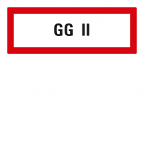 Brandschutzschild GG II nach DIN 4066