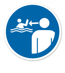 Gebotszeichen Kinder in Wassereinrichtungen beaufsichtigen nach DIN ISO 20712-1 - WSM002