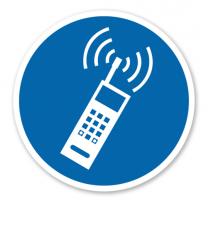 Gebotszeichen Handy (Mobiltelefon) erlaubt
